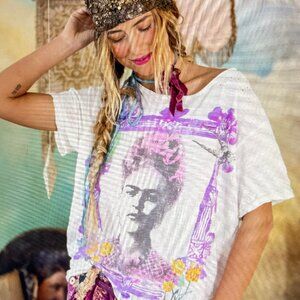 MAGNOLIA PEARL Frida Retablo 100% Cotton Tee is New with Tags! One Size